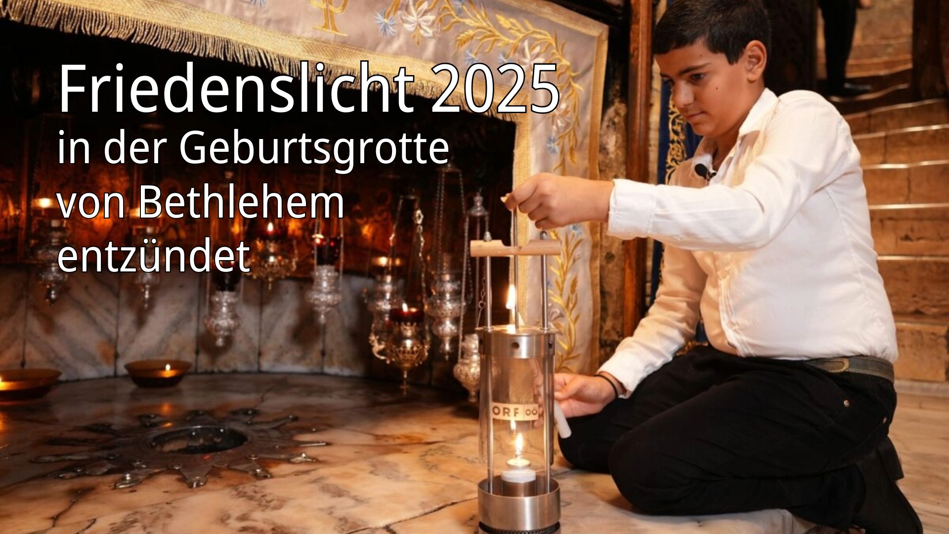 Friedenslicht in Bethlehem entzündet